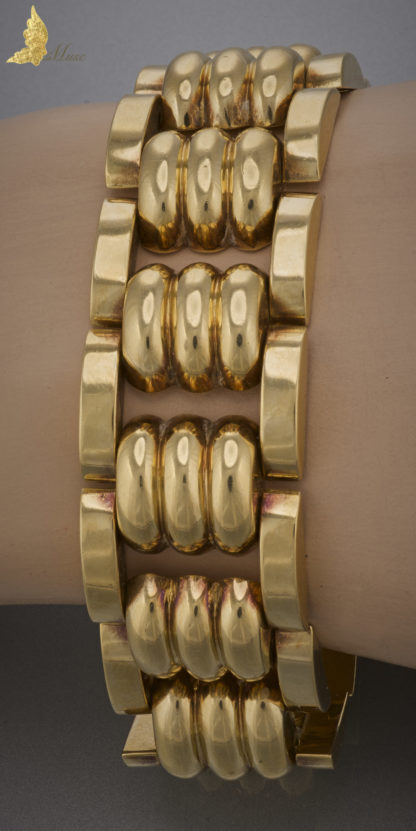 Geometryczna bransoleta w stylu Gucci w złocie 18K