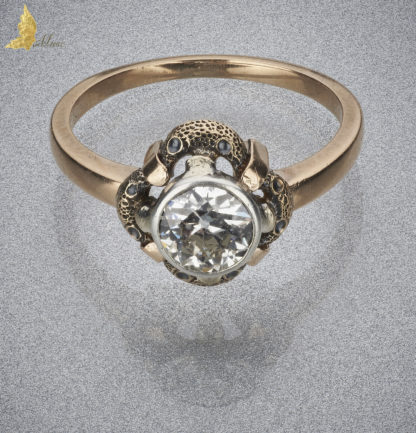 Diamentowy solitaire 0,80ct Art Deco Polska lata 30te