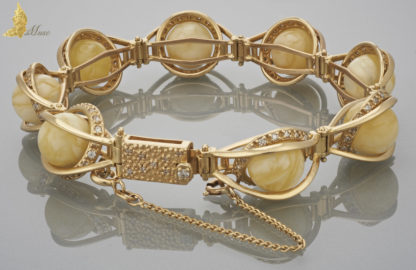 Bransoleta 'Bridge' Royal Amber, brylanty, złoto pr.750