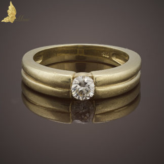 Diamentowy solitaire - półobrączka ok. 0,35 ct