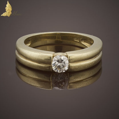 Diamentowy solitaire - półobrączka ok. 0,35 ct