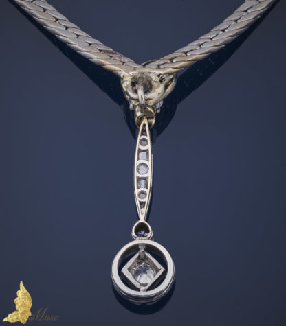Naszyjnik - kolia z brylantami w białym złocie pr.750