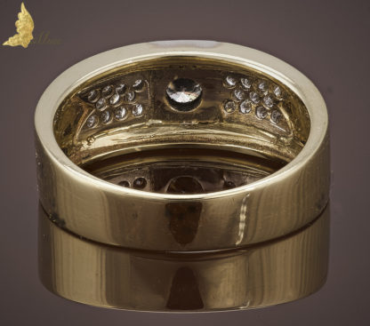 Pierścionek zaręczynowy z brylantami 0,50 ct w 14K złocie