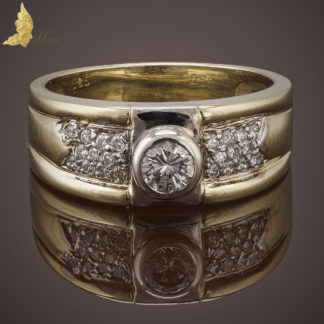 Pierścionek zaręczynowy z brylantami 0,50 ct w 14K złocie