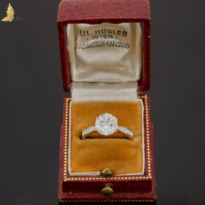 Pierścionek z brylantami ok. 2,30 ct w białym złocie pr.750