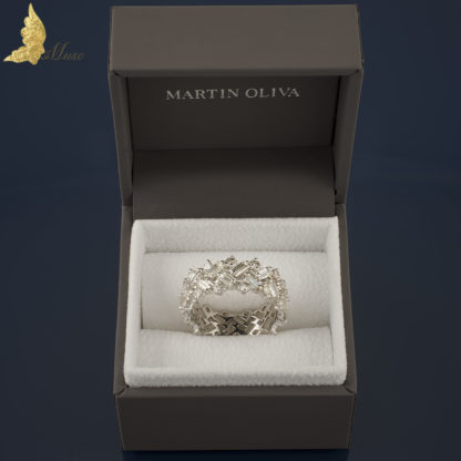 Platynowa obrączka Martin Oliva London z diamentami 3,70 ct