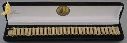 Projektowa bransoleta w 14K żółtym złocie, lata 40-te XX w.