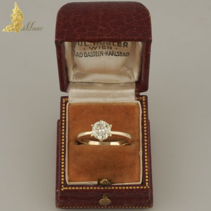 Klasyczny solitaire wykonany ręcznie na zamówienie z dowolnym brylantem i kolorem złota