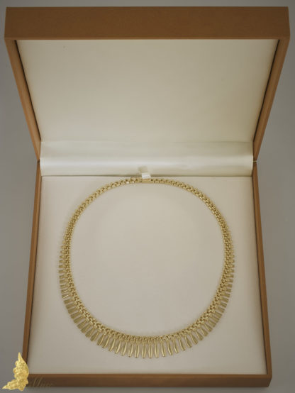 Naszyjnik - kolia 'wachlarz' w 18K żółtym złocie, Włochy