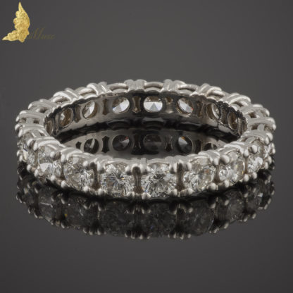 Obrączka full eternity z pracowni La Muse 1,53 ct brylantów G, VS w białym złocie