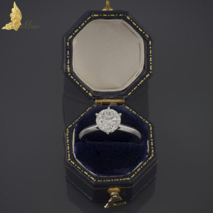 Brylantowy solitaire 1,72 ct w białym złocie 14K