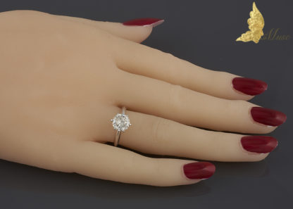 Brylantowy solitaire 1,72 ct w białym złocie 14K