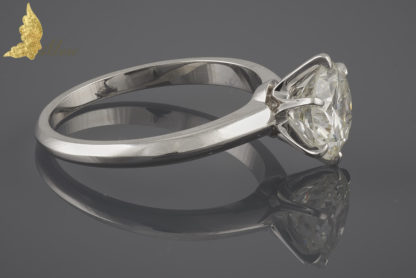 Brylantowy solitaire 1,72 ct w białym złocie 14K