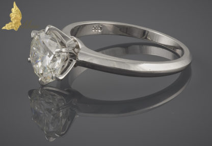 Brylantowy solitaire 1,72 ct w białym złocie 14K