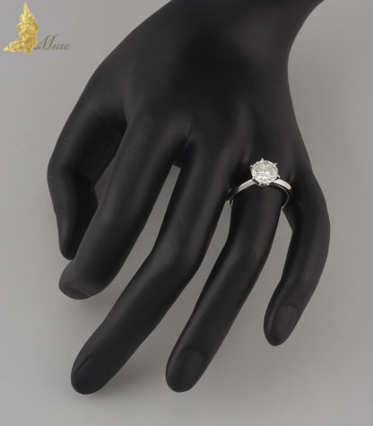 Brylantowy solitaire 1,72 ct w białym złocie 14K