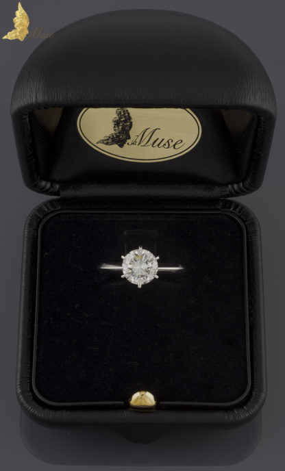 Brylantowy solitaire 1,72 ct w białym złocie 14K